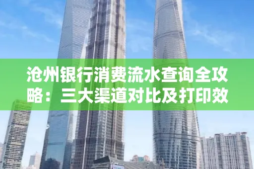 沧州银行消费流水查询全攻略：三大渠道对比及打印效率实测