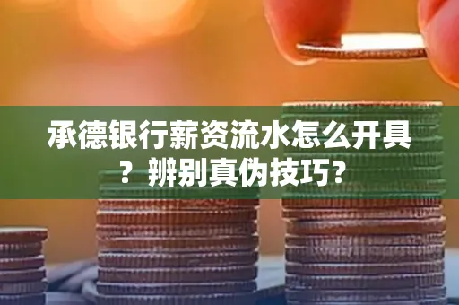 承德银行薪资流水怎么开具？辨别真伪技巧？