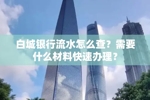 白城银行流水怎么查？需要什么材料快速办理？